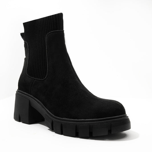Women's Platform Ankle Boots in Black