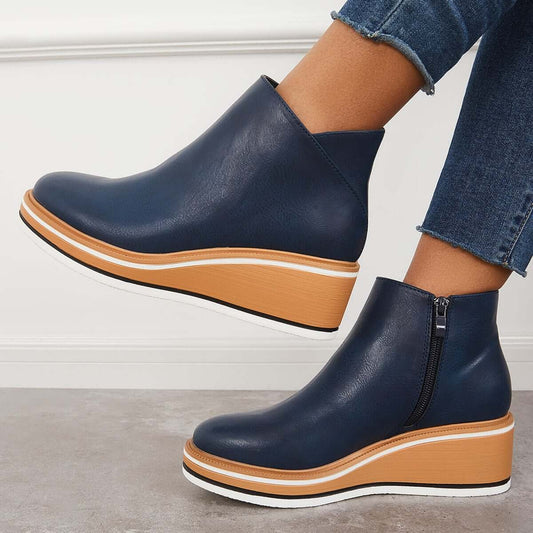 Women's Platform Wedge Ankle Boots