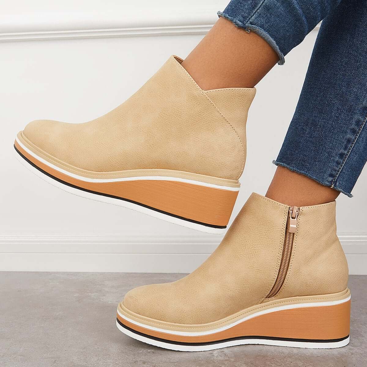 Women's Platform Wedge Ankle Boots