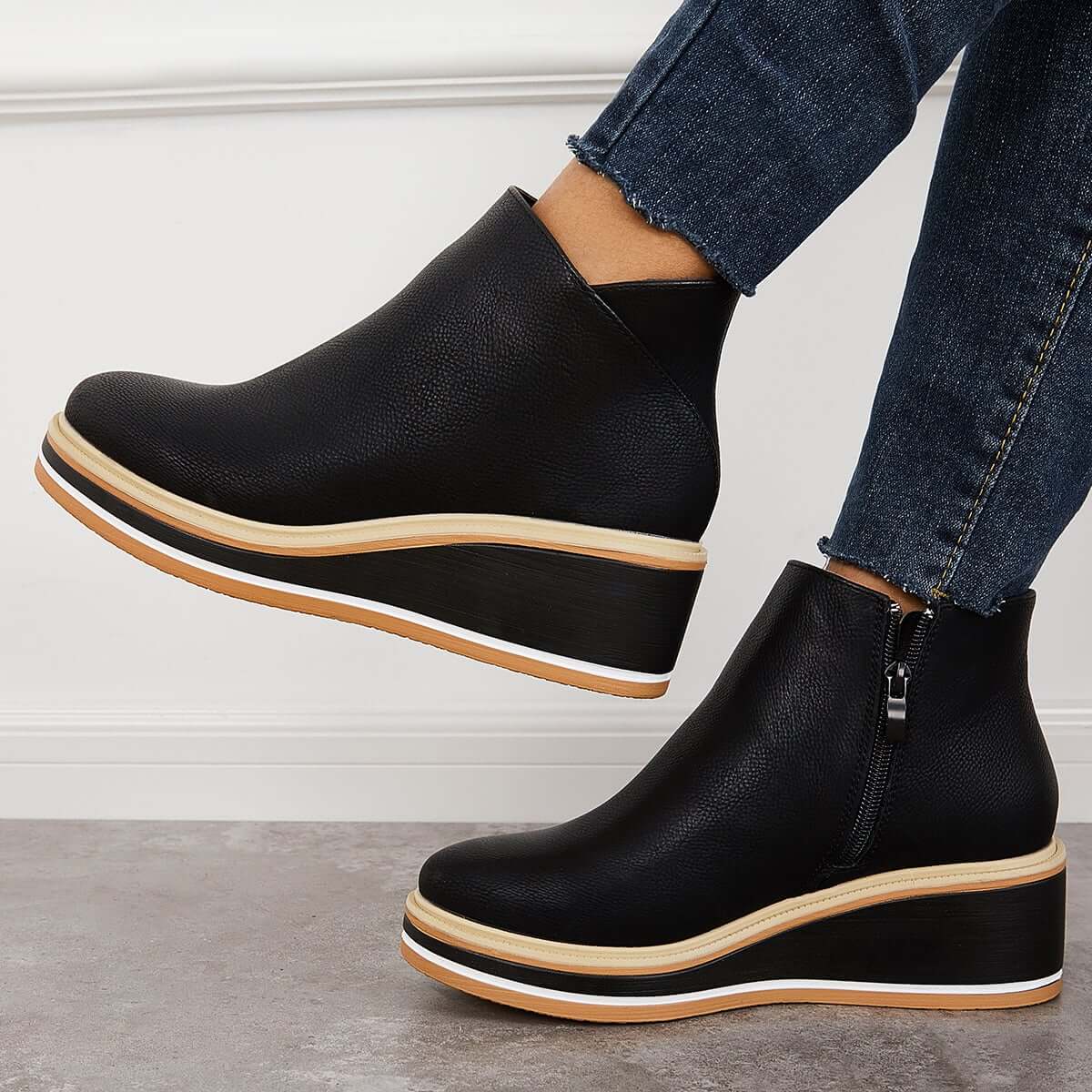 Women's Platform Wedge Ankle Boots