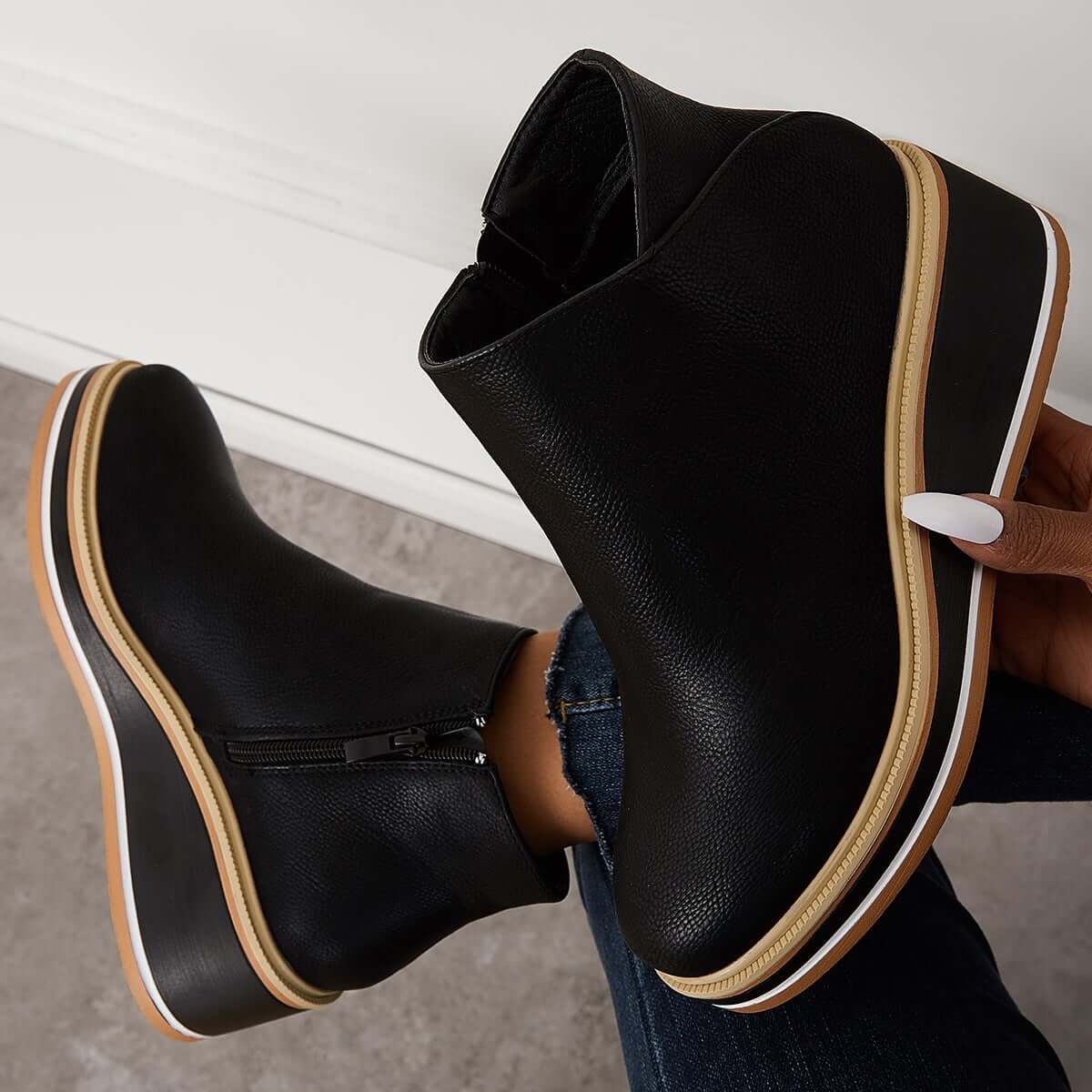 Women's Platform Wedge Ankle Boots