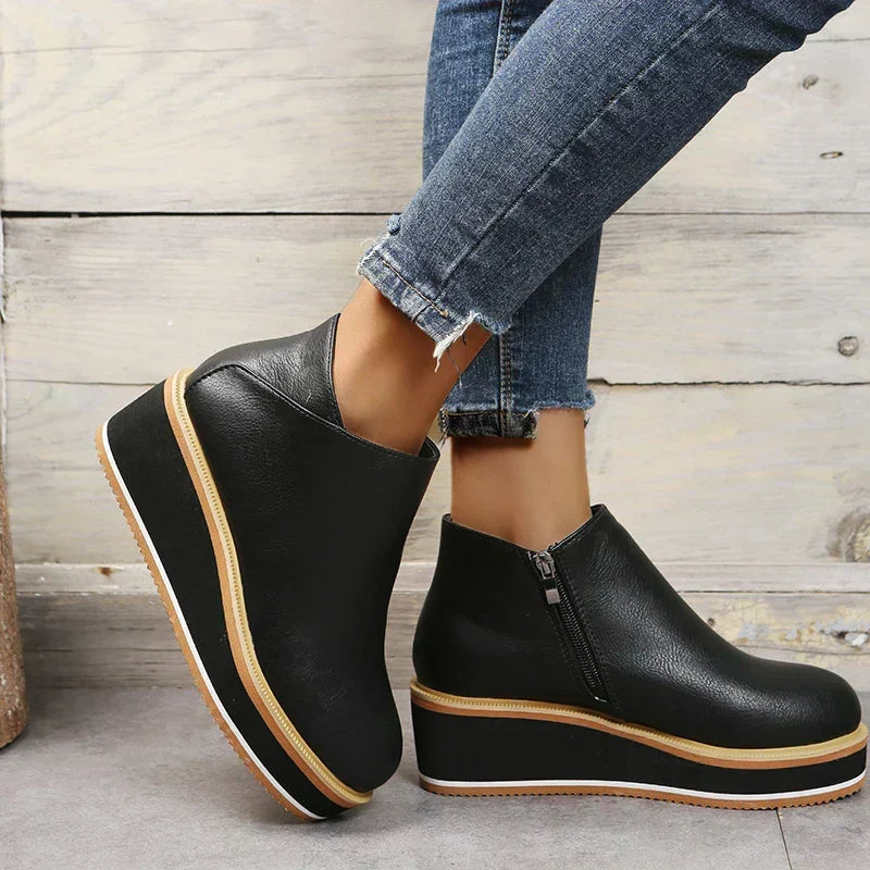 Women's Platform Wedge Ankle Boots