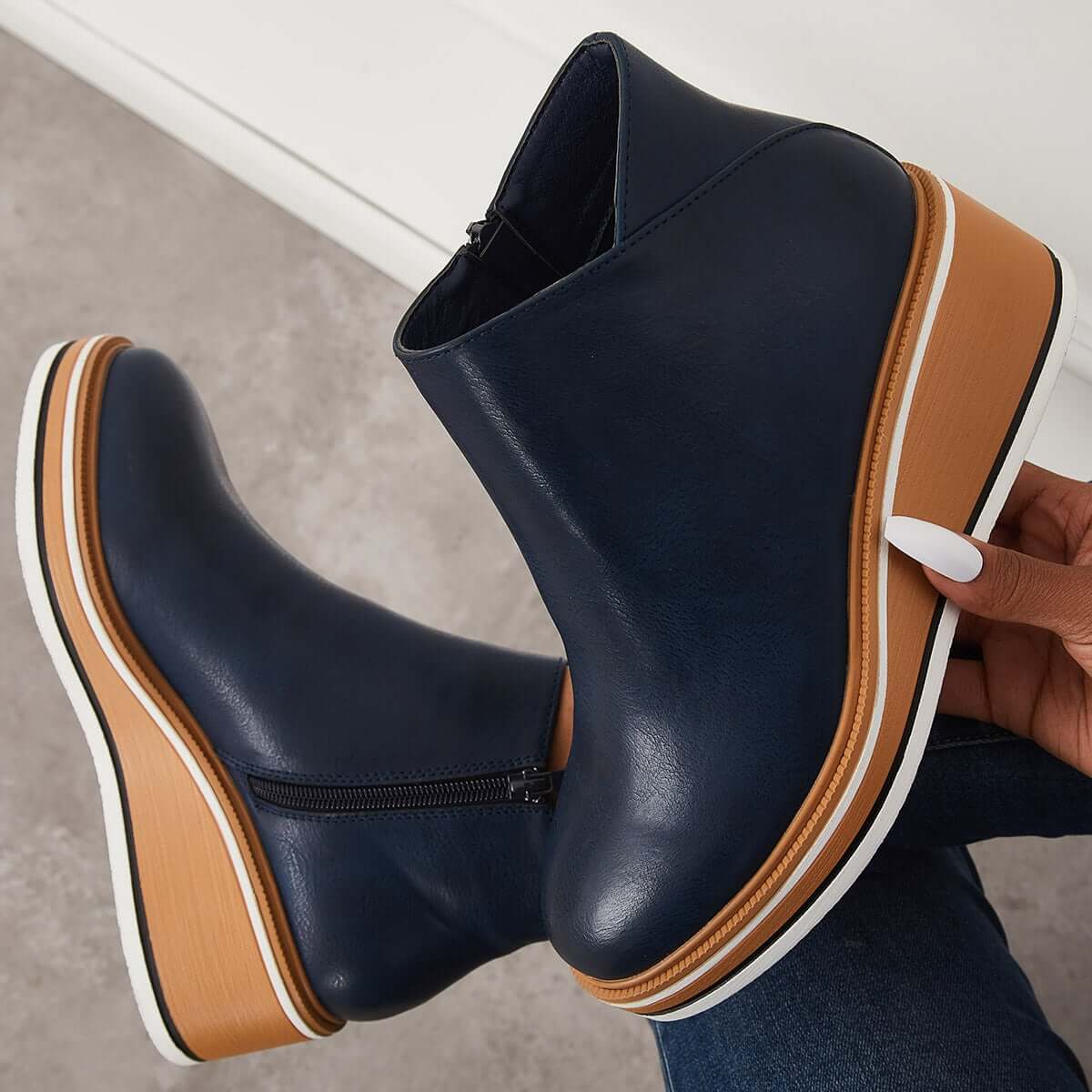 Women's Platform Wedge Ankle Boots