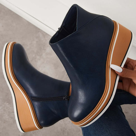 Women's Platform Wedge Ankle Boots