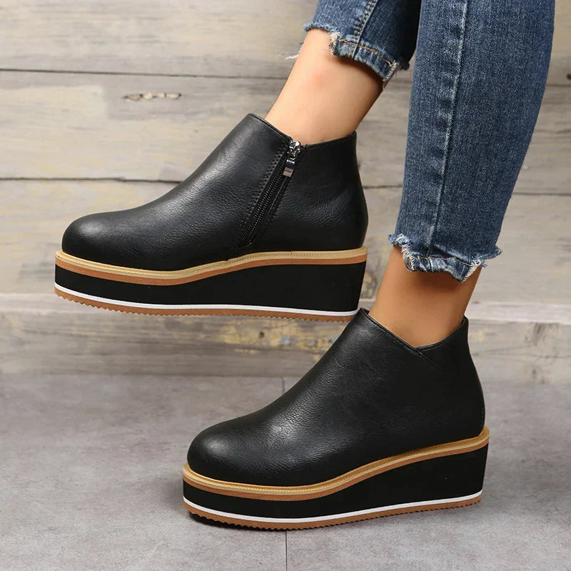 Women's Platform Wedge Ankle Boots