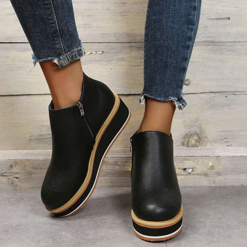 Women's Platform Wedge Ankle Boots