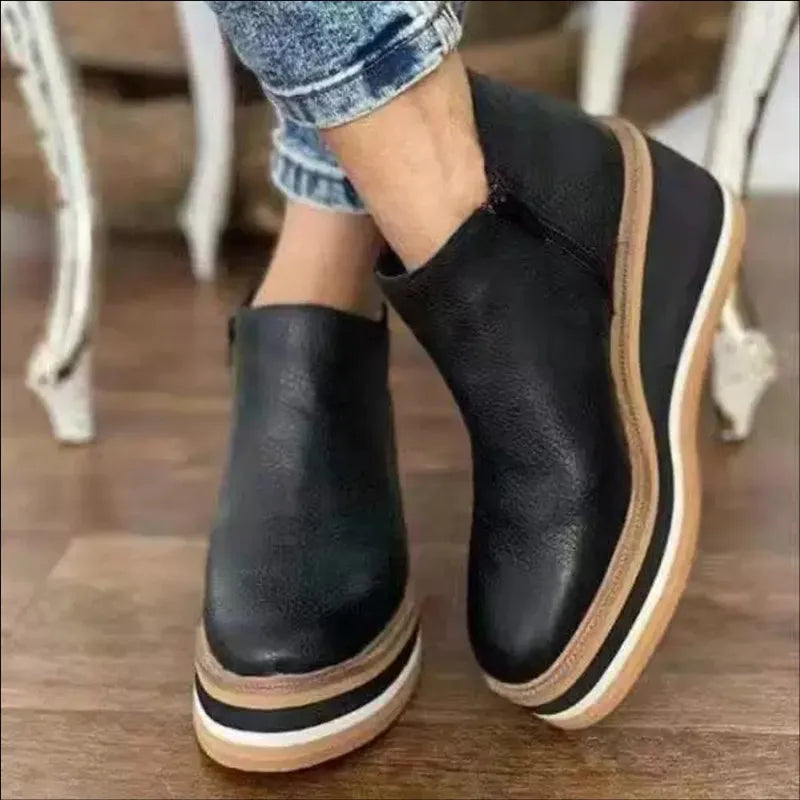 Women's Platform Wedge Ankle Boots