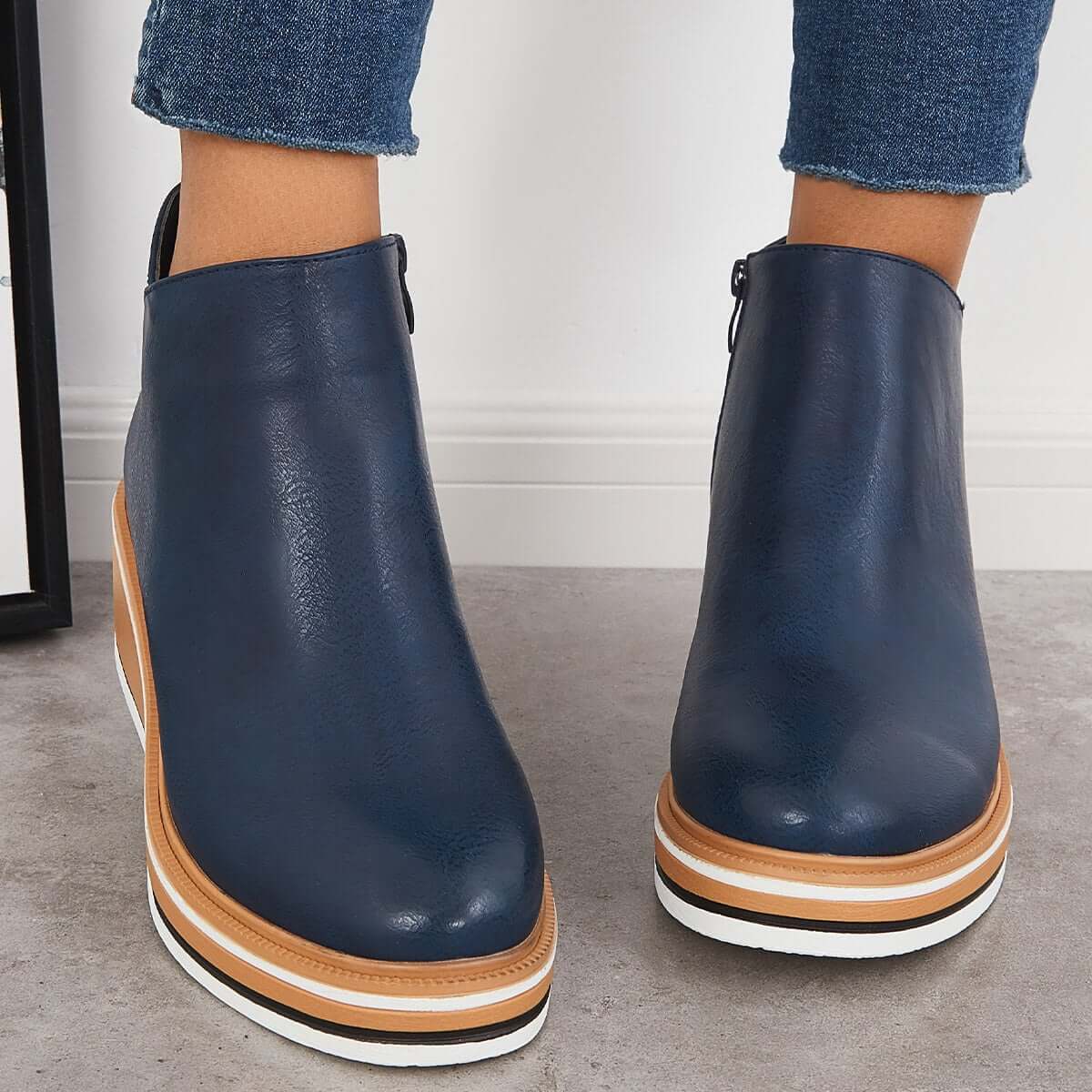 Women's Platform Wedge Ankle Boots