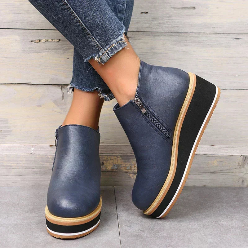 Women's Platform Wedge Ankle Boots