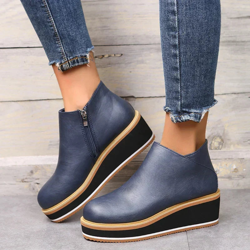 Women's Platform Wedge Ankle Boots
