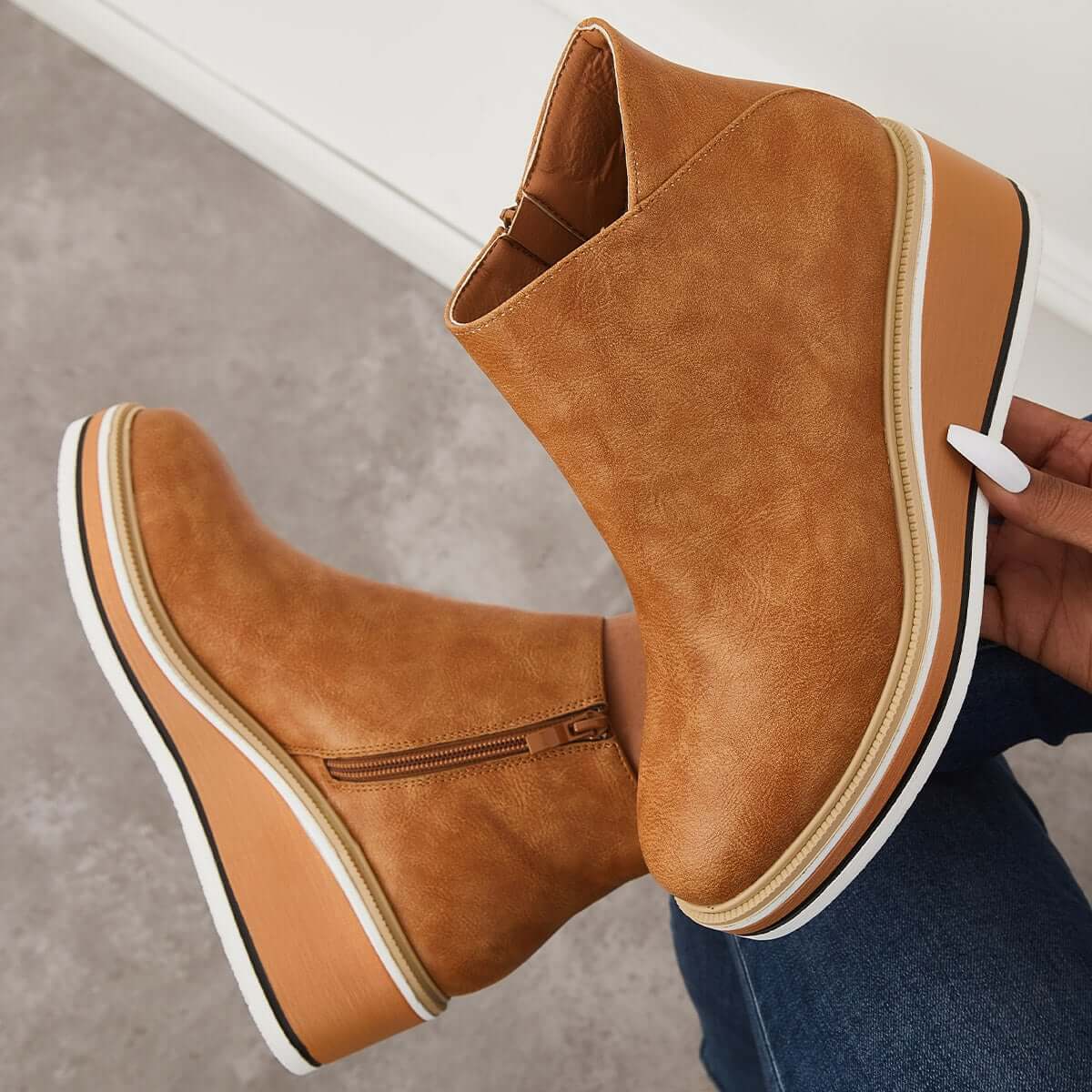 Women's Platform Wedge Ankle Boots