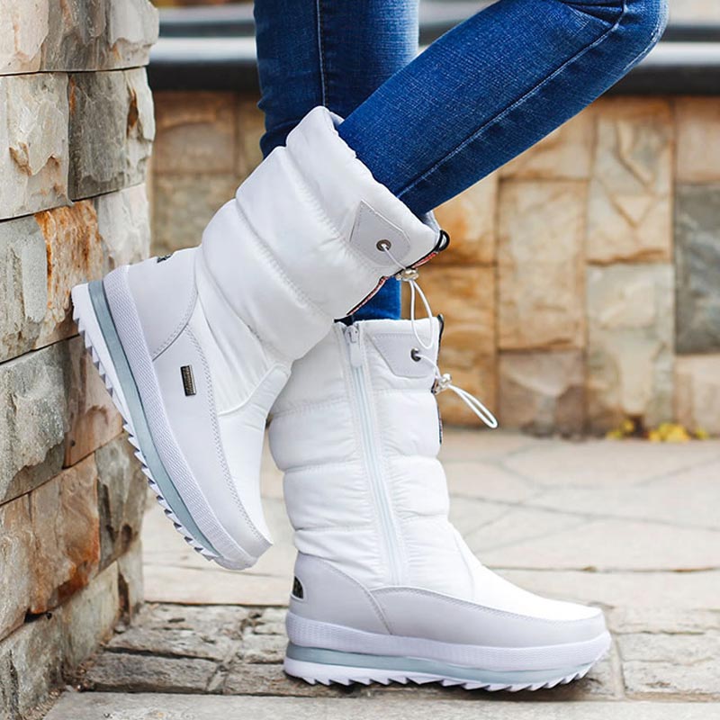 Women's Puffer Mid Calf Winter Boots
