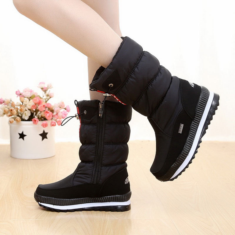 Women's Puffer Mid Calf Winter Boots
