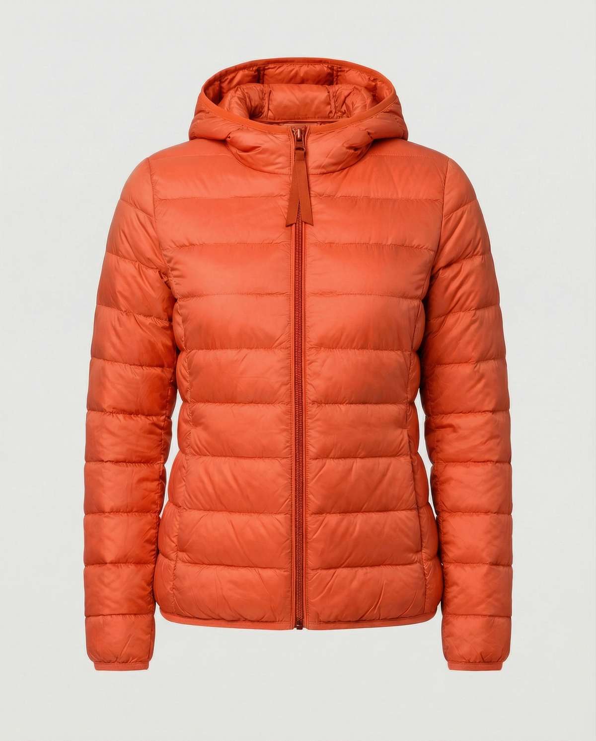 Women's Quilted Down Jacket in Orange