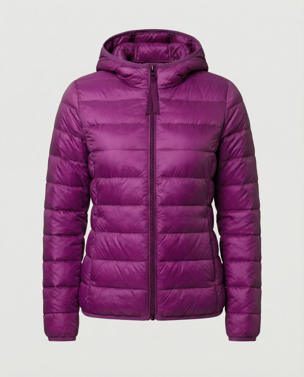 Women's Quilted Down Jacket in Purple