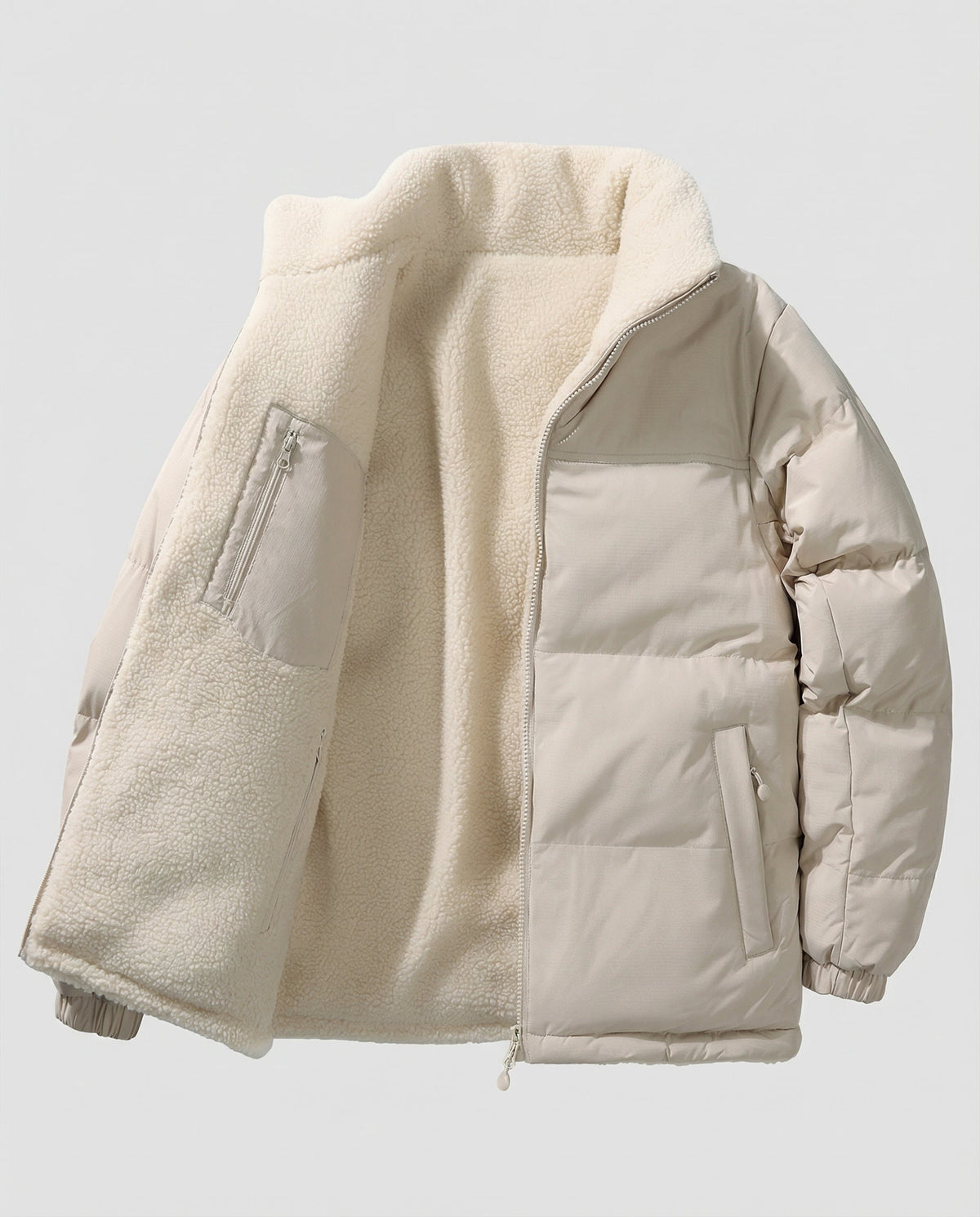 Women's Reversible Down Jacket in Cream