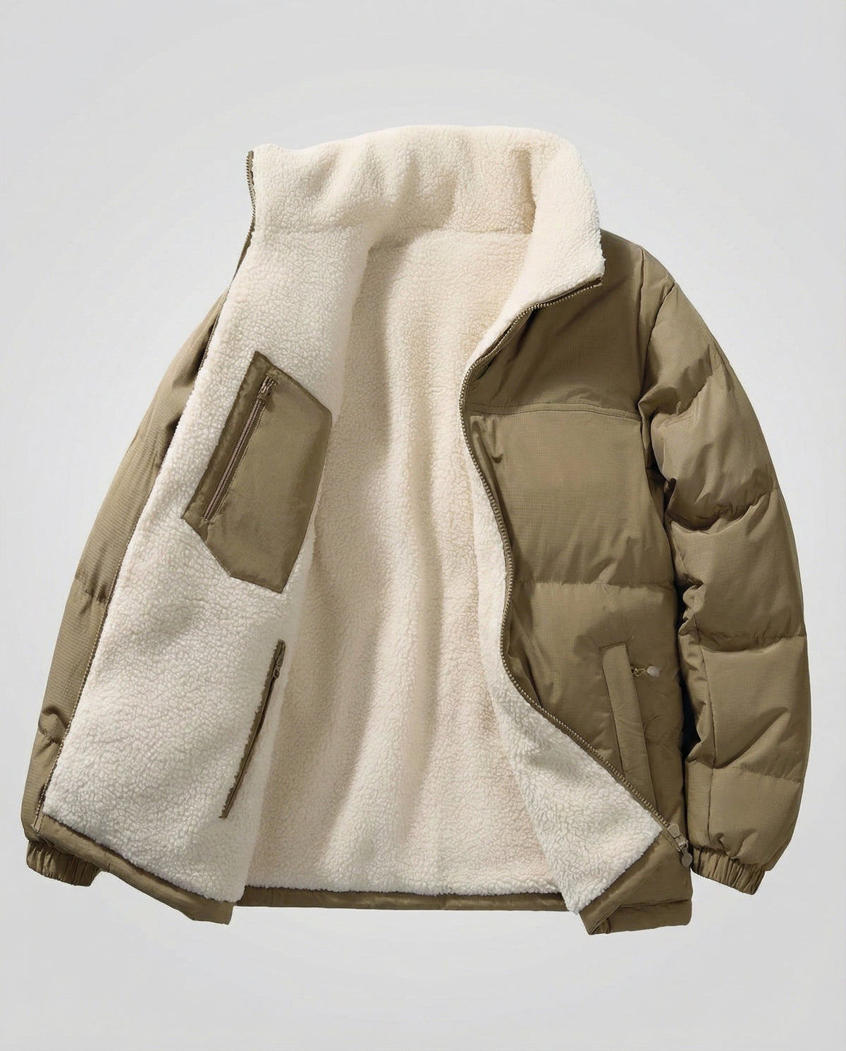 Women's Reversible Down Jacket in Olive Green