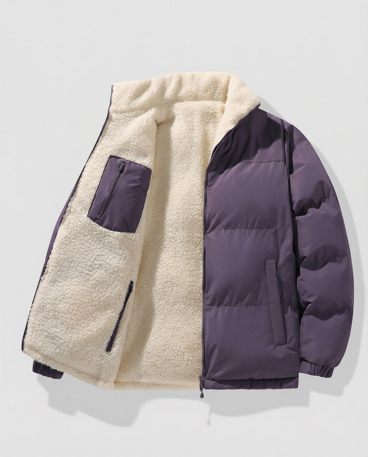 Women's Reversible Down Jacket in Plum