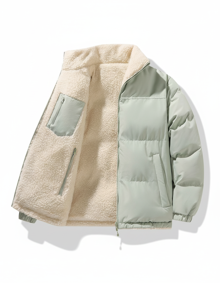 Women's Reversible Down Jacket in Sage Green
