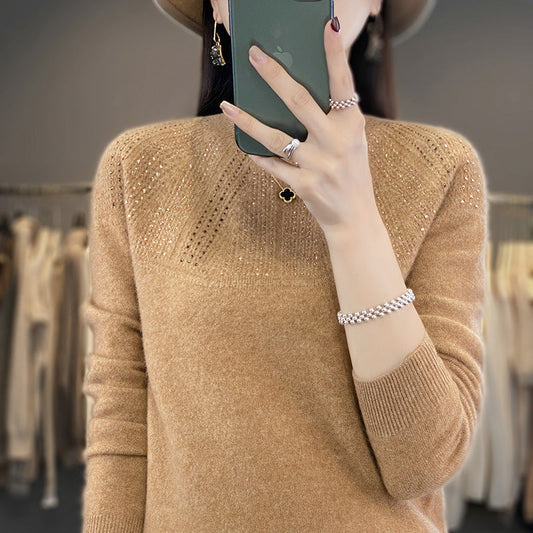 Women's Sequin Trim Knit Sweater