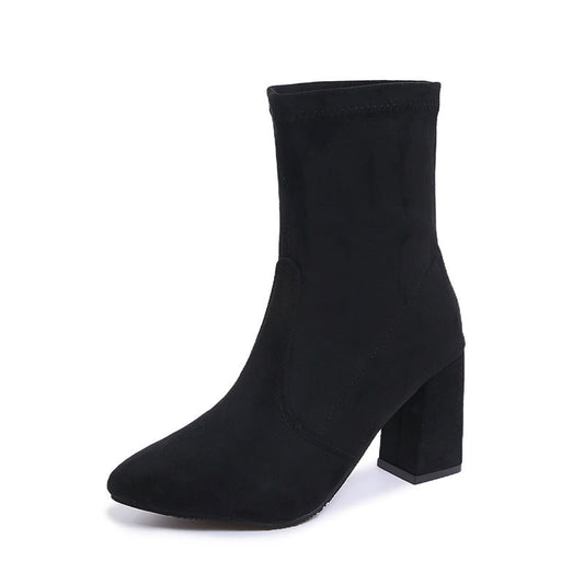 Women's Stretch Ankle Boots in Black