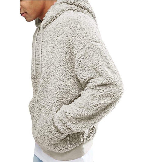 Women's Teddy Fleece Hoodie in Light Gray