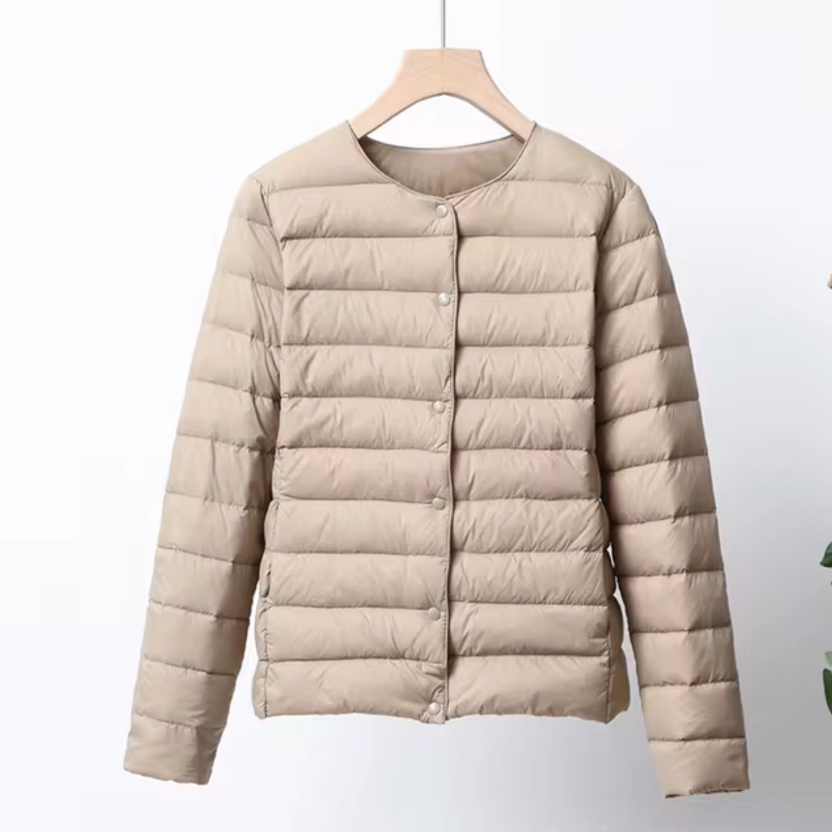 Women's Ultralight Down Jacket in Beige