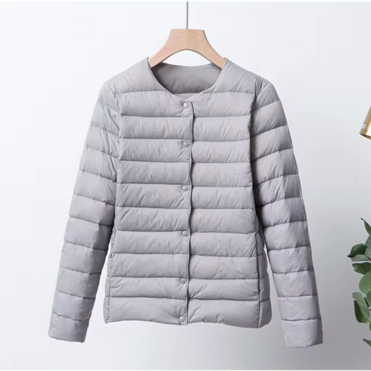 Women's Ultralight Down Jacket in Light Gray