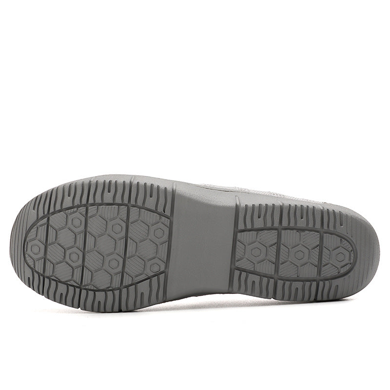 Elastic knit slip-on slides